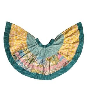 miss PRISS Colorful Patchwork Circle Skirt 4T